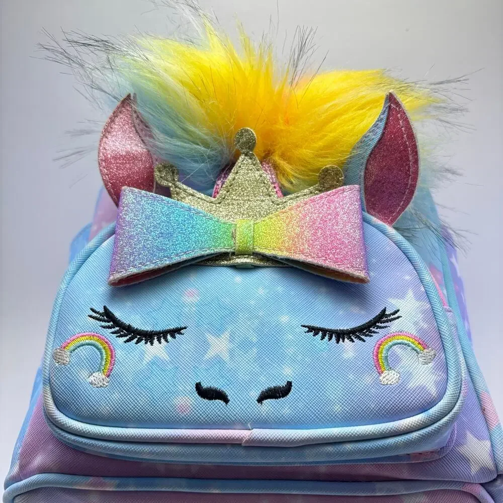 UNDER.ONE.SKY Unicorn Face Multicolored Mini Backpack
